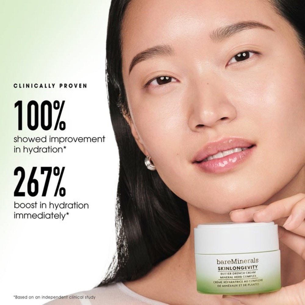 bareMinerals Skinlongevity Butter Drench Cream 1.7oz/50g Ultra Rich Face NIB - Picture 4 of 12